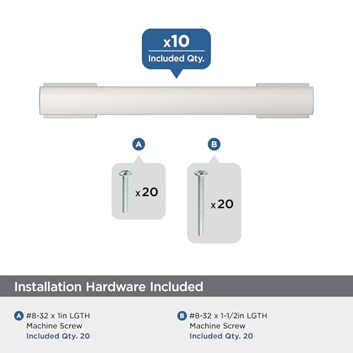 Image of Amerock 10 Pack 3-3 /4 inch Triomphe Polished Chrome Drawer Pull
