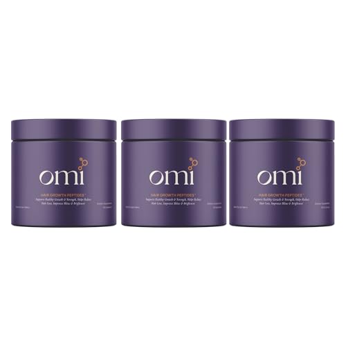 Hair Growth Peptides Gummies, Doctor Recommended, Patented Follicle Fortifying Biotechnology, Clinically Shown to Reduce Hair Loss (3 Month, 180 Count)