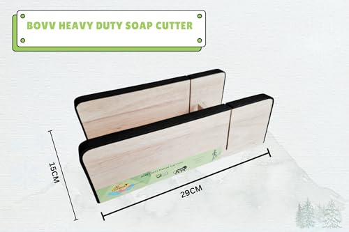 Image of Bovv Heavy Duty Soap Cutter Adjustable Size Cutter for Cold Process Soap | White Wood Solid Finish Premium Foam Edges 9mm Soft Foam for Soap Bar Soap Base Slicing and Bakery Slicing Usage