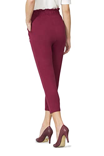Image of Van Heusen Women High Rise Ruffle Regular Fit Pants