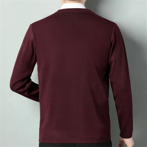 Mens Cardigan Sweater Long Sleeve V Neck Buttons Down Knit Patchwork Vintage Casual Cardigan2