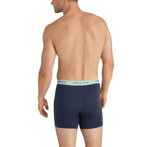 Image of Tommy John Men's Luxe Modal 6 inch Mid-Length Boxer Brief Underwear 3-Pack