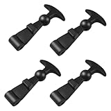 SLAKOZYT 4X Motorhaubenhalter mit T-Griff - Elastischer Spannverschluss aus Gummi für Traktor & Fahrzeugmotor - Ziehverschlüsse Halterung für Kasten & Motorhaubenbefestigung