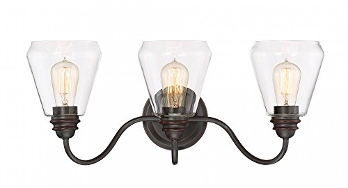 Designers Fountain 90203-SB Foundry 3 Light Satin Bronze Bath Vanity, 24 in