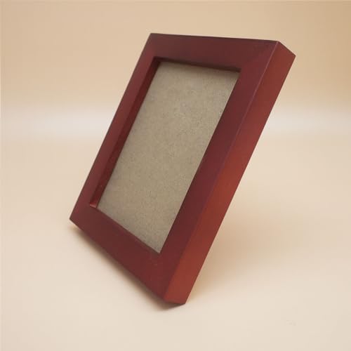 Image of 4x5 Picture Frames RED Solid Wood Frame, Plastic Panel (Film Needs to be Removed) Table or Wall.Front Window Opening 3.8x4.8 inch.