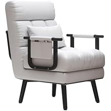 KITCISSL Lazy Sofa Accent Chair Recliner Chairs Home Single Armchair for Living Room, Home Office Desk Chairs Recliner Study Chair Adjustable Chair for Bedroom Garden Balcony Patio Color White
