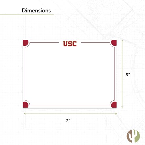 Image of Desert Cactus USC 10 Pack Notecards University of Southern California Trojans Stationery Cardstock Includes Envelopes Memo Party Thank You (Notecard 4b)