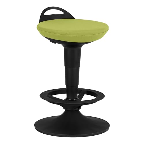Image of Adjustable-Height Padded Lab Stool - Fern Green