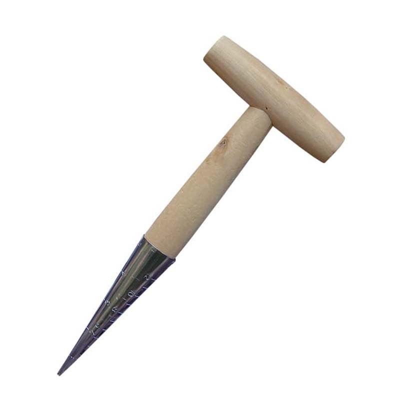 Herramientas para Plantar Bulbos de Flores - Herramienta para Plantar con Calibración y Punta de Acero Inoxidable, Plantador Manual de Hortalizas con Mango Ergonómico para Plantar en Jardín (11×28 cm)