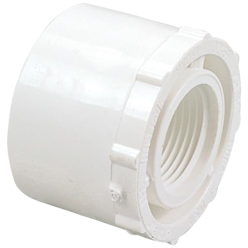 Image of NIBCO Fig No 438-210, 1-1 /2 in. x 3 /4 in. PVC Bushing Spigot x Female Iron Pipe Thread (FIPT), Schedule 40, Threaded