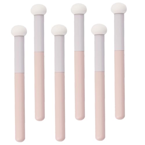 Mikinona Ergonomic Handle Makeup Concealer Brush for Face Nose Eyelids 6 Pcs Portable Set Soft Sponge for Women Perfect for Travel or Home Use