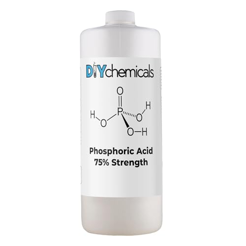 DIYChemicals Phosphoric Acid 75% – Rust Remover, Wood Stain Remover, pH Control, High Purity Orthophosphoric Acid for Metal, Fertilizers - Made in USA - 1 Pint (16 fl oz)