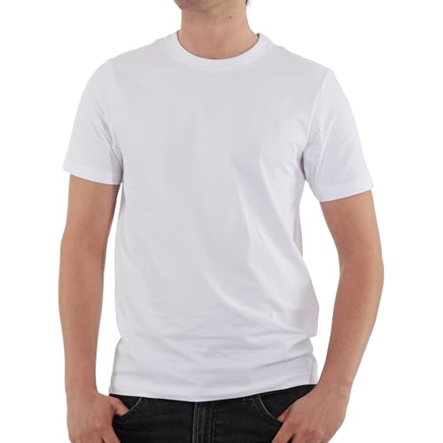 Max Sense Men's Basic Regular Fit T-Shirt Cotton Super Soft Fitted Crewneck Tee Short Sleeve Casual Solid Shirt