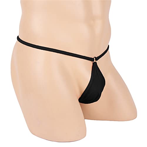 JEsilunmaMY Men's G-String Thong Sexy Pouch U Convex Thong Underwear Solid Color Metal Ring Belt T-Back Thongs Lingerie3