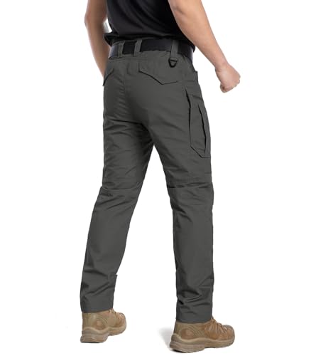 CARWORNIC Men's Lightweight Tactical Pants Ripstop Military Cargo Pants Water Resistant Outdoor Hiking Work Pants