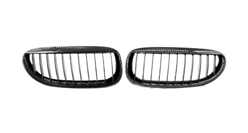 Grilles avant ABS carbone E63 E64, calandres double ligne antichoc