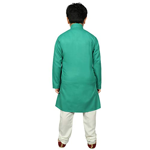Image of SG YUVRAJ Raw Silk Kurta Set for Boys