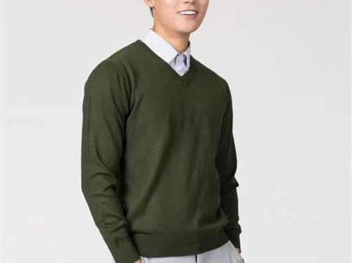 Men's Crew Neck Pullover Wool Sweater Classic Solid Color Slim Fit Base Layer Plus Size Cool Weather3