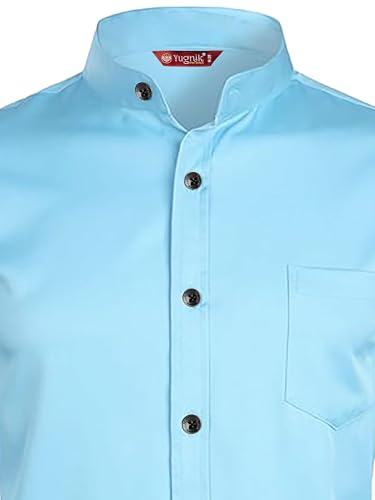 Image of Men's Slim Fit Beige Color Cotton Blend Casual Shirt