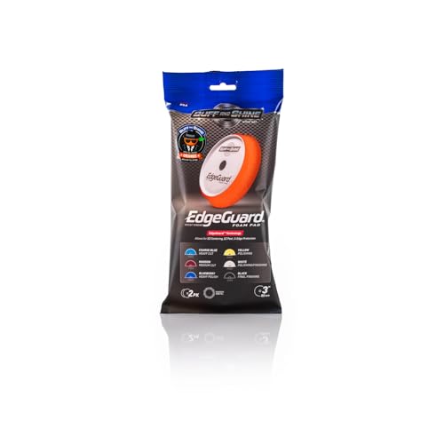 Image of Buff and Shine - EdgeGuard Foam Buffing Pads - Orange - 3 inch Cutting & Polishing Pad - Pack of 2