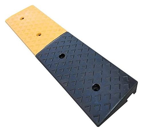 Rampa para vehículo con goma negra y amarilla 97x24.5x7 cm miniatura 1