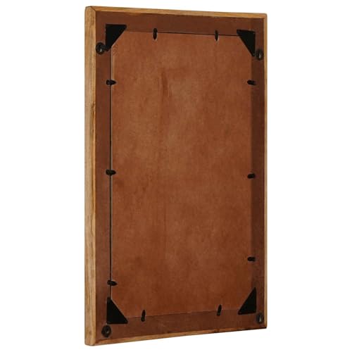 Miroir mural marron 70x50 cm en verre clair Mangloder - 3