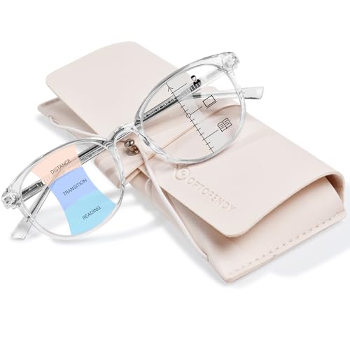 Image of Progressive Multifocal Reading Glasses for Women Men, TR90 Fashion Blue Light Computer Readers