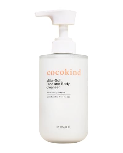 Cocokind Milky-Soft Face and Body Cleanser Hydrating Facial & Body Wash for Sensitive Skin Gentle Cleanser with Ceramides Fragrance-Free & Clinically Tested 13.5 oz