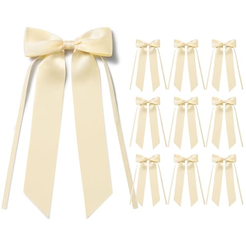 MORSUNBELA Schleifen Beige Geschenkschleifen Deko Hochzeite Tortendeko...