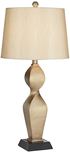 Lámpara de mesa moderna Possini Euro Design 30" dorada miniatura 2