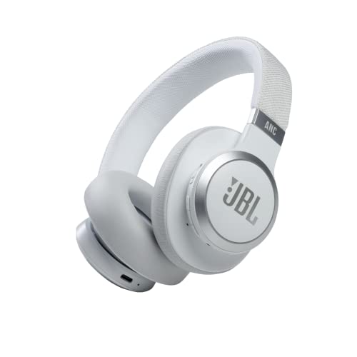 Image of JBL Live 660NC, Smart Adaptive Noise Cancelling Headphones with Mic, Over Ear Headphone, up to 50 Hours Playtime with Quick Charge, Signature Sound, Auto Play & Pause, Dual Pairing & AUX (White)