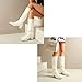 MeiLuSi Platform GOGO Boots Womens Knee High White Boots Disco 60s Platform Costume Halloween Dress Shoes Size 10
