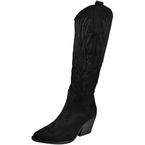 LoudLook Ladies Faux Suede Cowboy Boots Cover