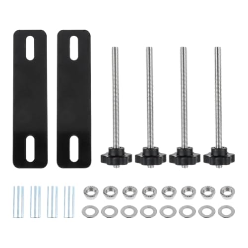 Hoping Black Car Mounting Pins Base Plates Kits for Traction Boards Fits All Recovery Tracks with 4 72 6 69 in 12 17 Cm Hole Spacing