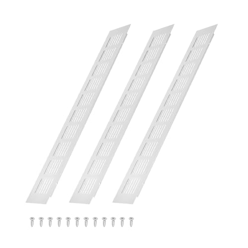 Grille d'aération de porte en aluminium robuste gris pour placard de cuisine