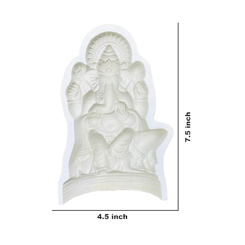 Image of Ganesha Idol Making Mold - Hight 7.5 inch Art Sculpture Mould for Clay, and Eco-Friendly Idols