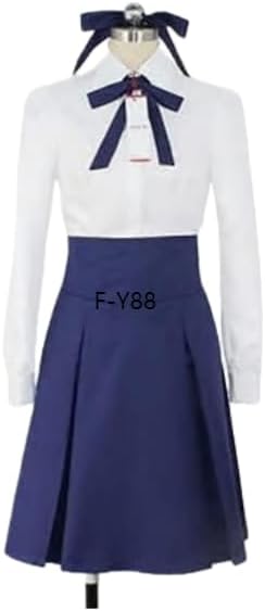 【F-Y88】Fate／stay night（フェイトステイナイト） セイバー 私服 髪リボン付き コスプレ衣装