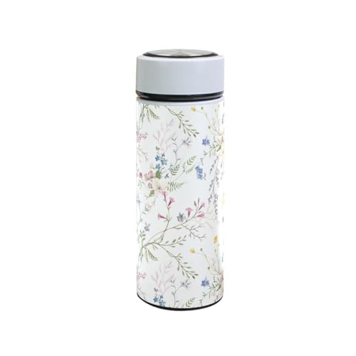 Amazon | Akiraki 水筒 花柄 エレガント シンプル かわいい はな 350ml