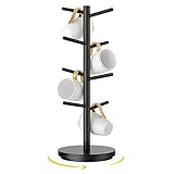 Photo Gallery wisuce albero per tazze da caffè nero, in bambù, con base girevole a 360°, supporto per tazze da caffè con 8 ganci per piano di lavoro (8 ganci rotanti) Photo Gallery wisuce albero per tazze da caffè nero, in bambù, con base girevole a 360°, supporto per tazze da caffè con 8 ganci per piano di lavoro (8 ganci rotanti)