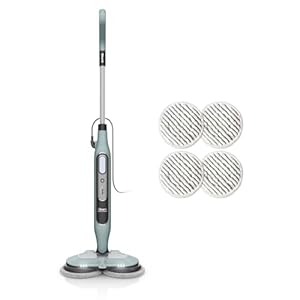 Shark Automatic Steam and Scrub Mop with Steam Blaster & 6 Rotating Dirt Grip Power Pads, 3 Steam Settings, Stain & Dirt Removal for All Sealed Hard Floors, 8m Cord, Sage Green, S8201UKCP