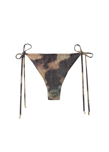 Woman's Brazilian String Swimsuit Bottom Sparkling Camouflage