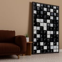 Tableau sur toile touches de clavier moderne design abstrait noir et blanc pour bureau 80x150cm