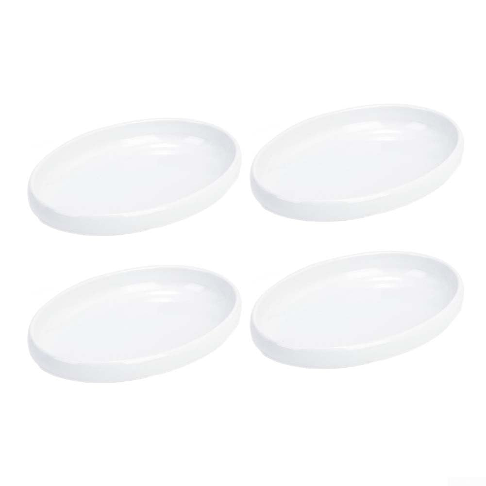 Assiettes Ovales Mélamine 20cm Blanches 4 Incassables Assiettes