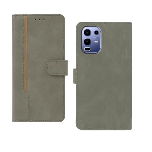 Image of amazon basics Infinix Note 50s 5G Flip Cover | Card Pockets Wallet & Stand | Flip Cover for Infinix Note 50s 5G (Gray with Beige Strip)