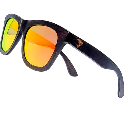 Image of Wood Sunglasses | Polarized | Vintage Wooden Frame | 100% UVA /UVB Protection | Bamboo Case | Men Women