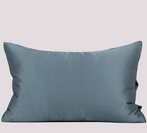 Fundas de Cojín Decorativa Funda de Almohada Rectangular de Decoración de Sofá de Dormitorio Tejido de Gris Azulado 35 * 55 cm (no Incluye Relleno)
