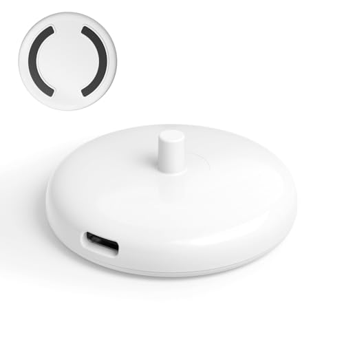 Portable Charger Base Compatible with Philips Sonicare Electric Toothbrush HX Series, Ultra-Thin Type C Travel Charger for Philips HX3000/ HX6000/ HX8000/ HX9000 Series, White