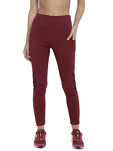 Image of CHKOKKO Women's High Rise Regular Fit Polyester Blend Sports Leggings (JSSTIGHT)