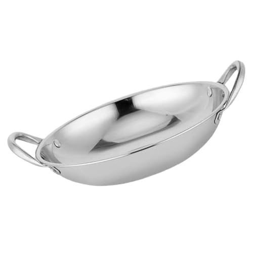 Wok de acero inoxidable con doble asa y superficie antiadherente miniatura 1