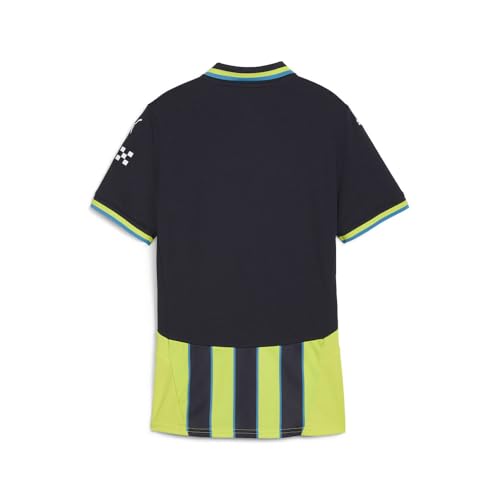 PUMA Womens MCFC Away Collared Short Sleeve Replica Jersey Casual - Blue - Size XS